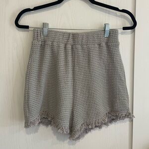 B.original Women's Gray Textured Shorts
